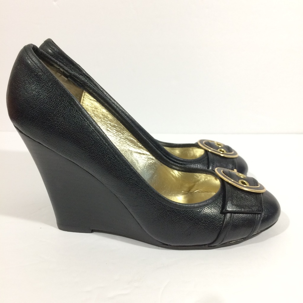 Steve Madden Black "Trea" Wedge Round Toe 8.5 - image 2